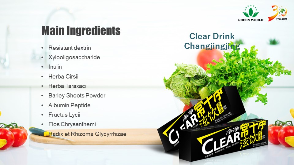 Green World clear CJJ Fresh Drink changing solid beverage